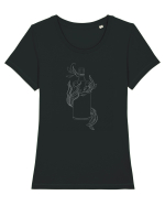 Rom  Tricou mânecă scurtă guler larg fitted Damă Expresser