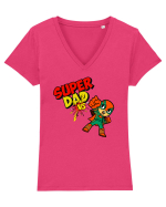 Super Dad  Tricou mânecă scurtă guler V Damă Evoker