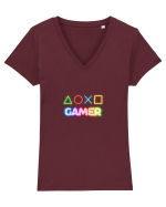 Gamer  Tricou mânecă scurtă guler V Damă Evoker
