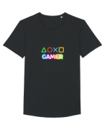 Gamer  Tricou mânecă scurtă guler larg Bărbat Skater