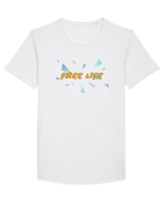 Free life  Tricou mânecă scurtă guler larg Bărbat Skater
