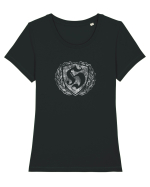 Hooligans Vintage Tricou mânecă scurtă guler larg fitted Damă Expresser
