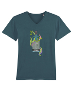 Sirenă și rom Tricou mânecă scurtă guler V Bărbat Presenter
