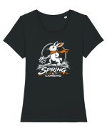 Spring Is Coming – Iepuraș cu Atitudine Tricou mânecă scurtă guler larg fitted Damă Expresser