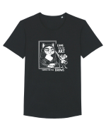 Came for the Art, Stayed for the Brows Tricou mânecă scurtă guler larg Bărbat Skater