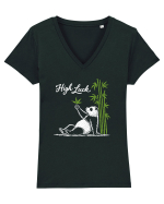 High Luck – Lucky Panda Tricou mânecă scurtă guler V Damă Evoker