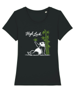 High Luck – Lucky Panda Tricou mânecă scurtă guler larg fitted Damă Expresser