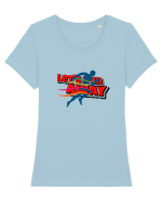 Let's run away Tricou mânecă scurtă guler larg fitted Damă Expresser
