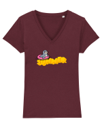 Summer  Tricou mânecă scurtă guler V Damă Evoker