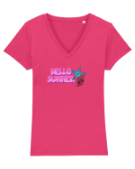 Hello summer Tricou mânecă scurtă guler V Damă Evoker