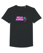 Hello summer Tricou mânecă scurtă guler larg Bărbat Skater