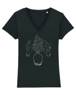 Magic hands ( white edition) Tricou mânecă scurtă guler V Damă Evoker