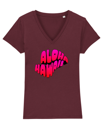 Aloha Hawaii  Burgundy