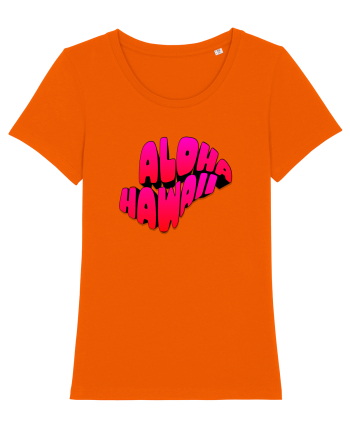 Aloha Hawaii  Bright Orange