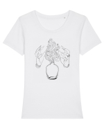Magic hands (black edition) Tricou mânecă scurtă guler larg fitted Damă Expresser