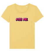 Kiss me Tricou mânecă scurtă guler larg fitted Damă Expresser