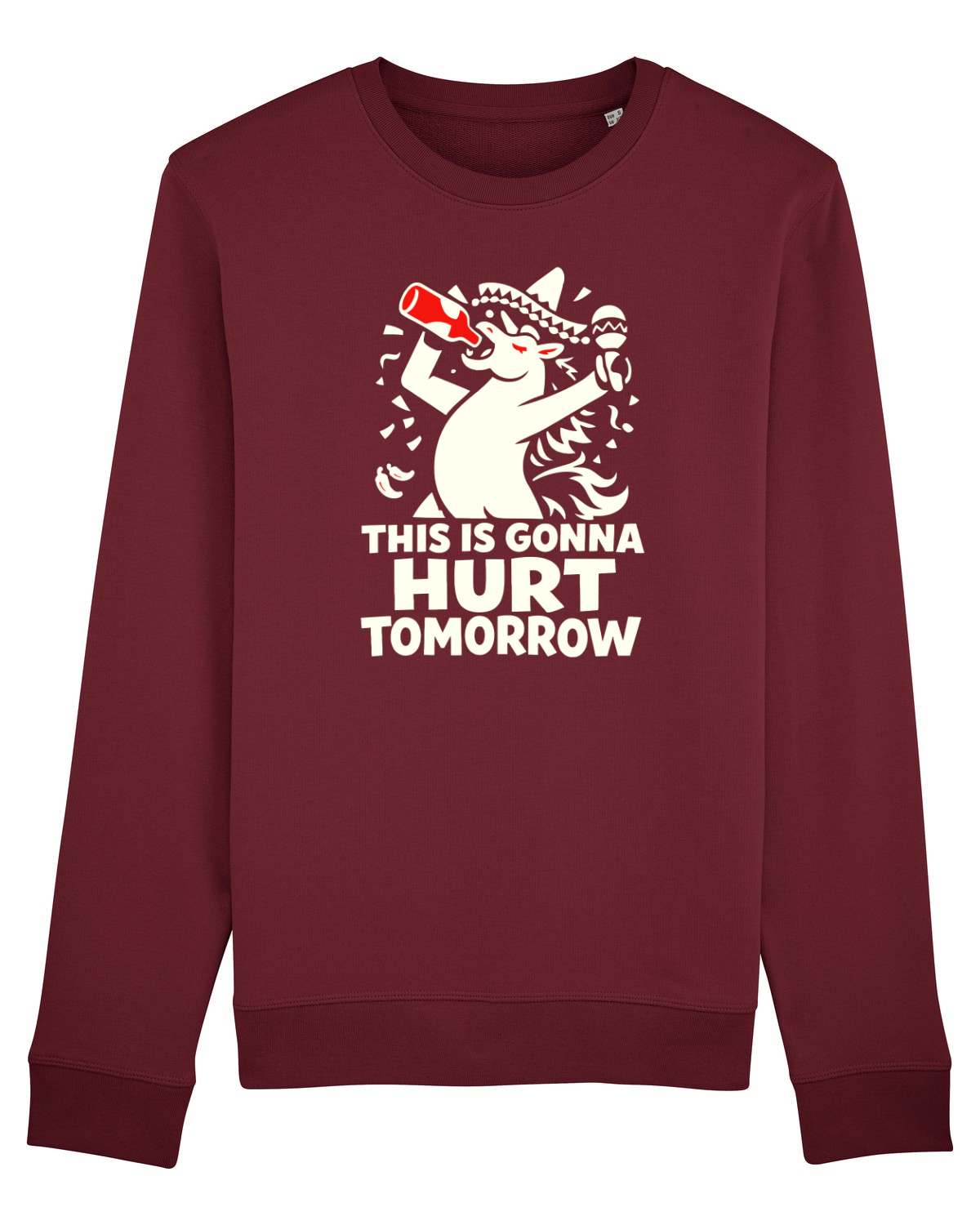 Bluză mânecă lungă Unisex Rise Burgundy