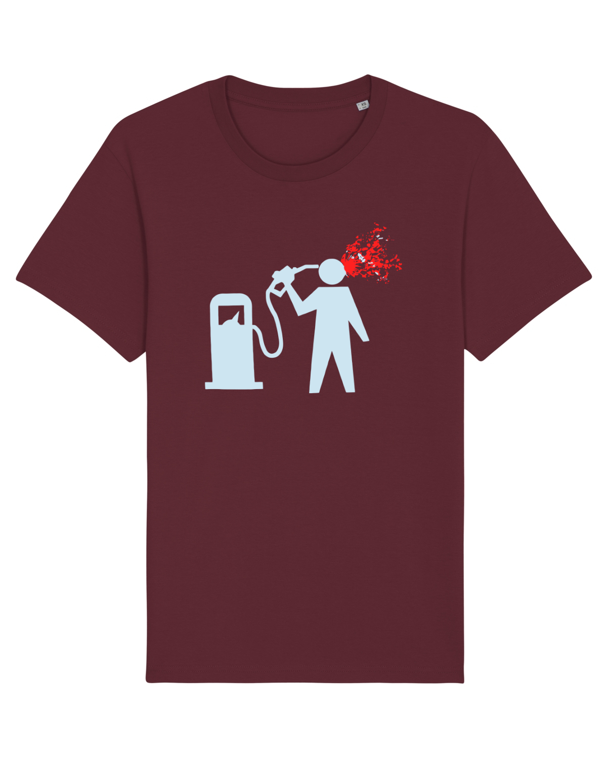 Tricou mânecă scurtă Unisex Rocker Burgundy