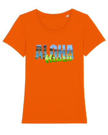 Aloha Hawaii  Bright Orange