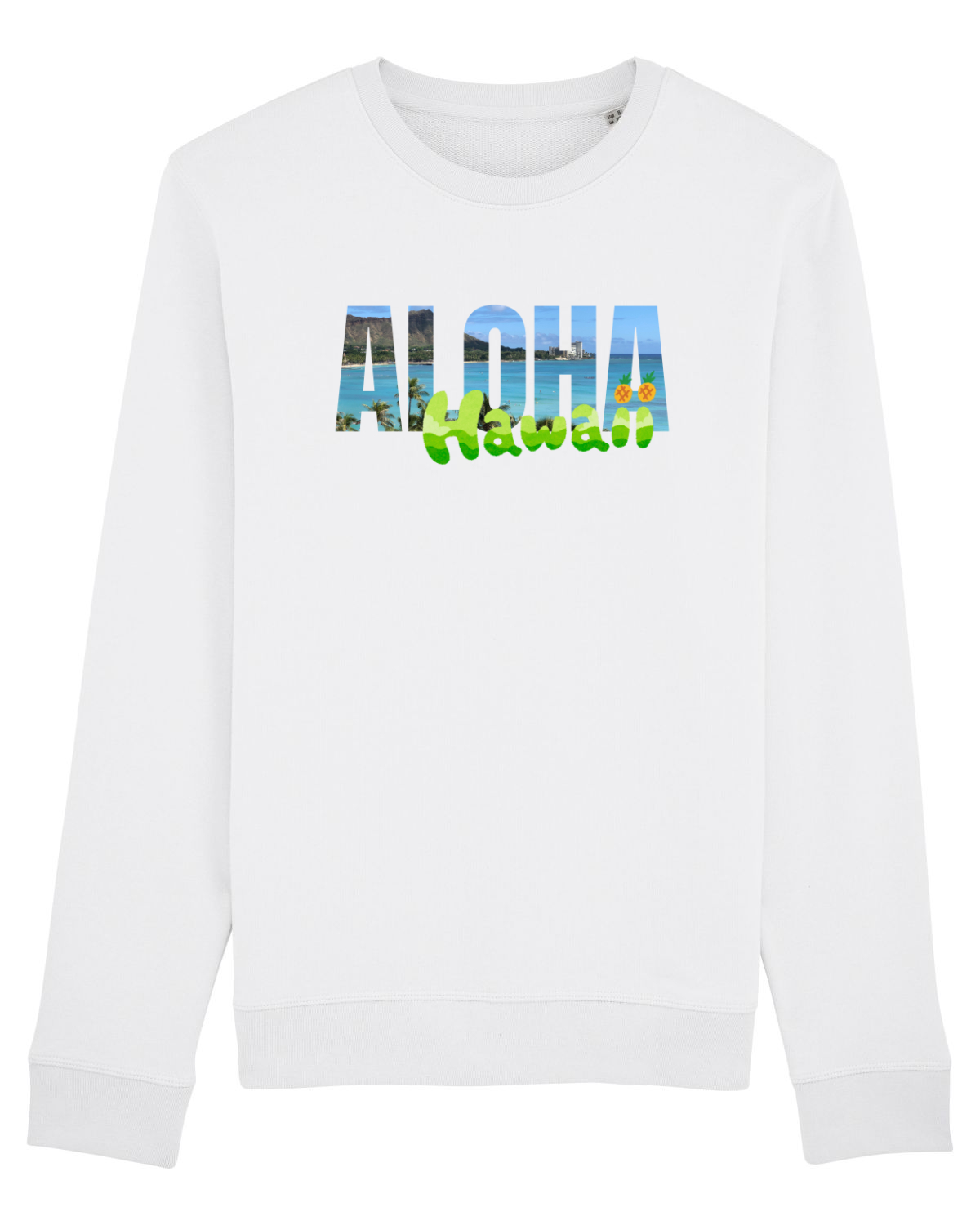 Bluză mânecă lungă Unisex Rise White
