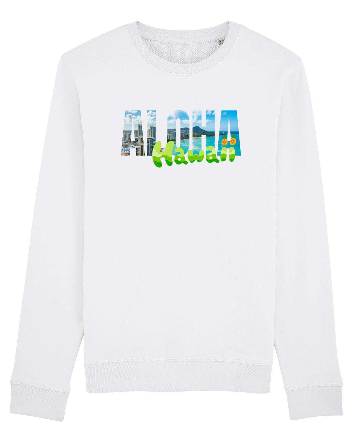 Bluză mânecă lungă Unisex Rise White