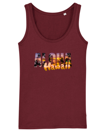 Aloha Hawaii  Burgundy