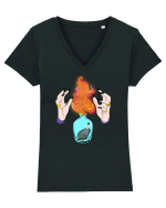 Fairy in the bottle Tricou mânecă scurtă guler V Damă Evoker