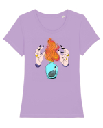 Fairy in the bottle Tricou mânecă scurtă guler larg fitted Damă Expresser