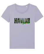 Hawaii  Tricou mânecă scurtă guler larg fitted Damă Expresser
