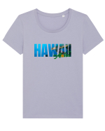 Hawaii  Tricou mânecă scurtă guler larg fitted Damă Expresser