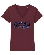Ocean  Tricou mânecă scurtă guler V Damă Evoker