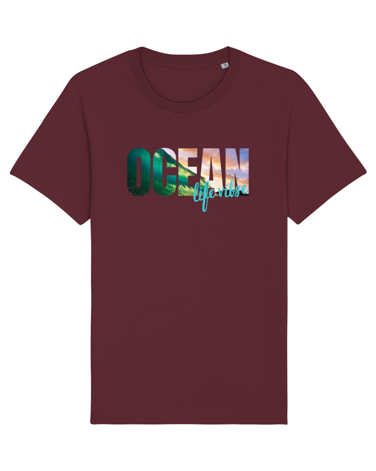 Tricou mânecă scurtă Unisex Rocker Burgundy