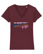 Nature  Tricou mânecă scurtă guler V Damă Evoker