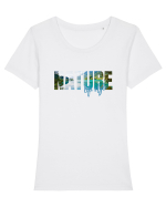 Nature  Tricou mânecă scurtă guler larg fitted Damă Expresser