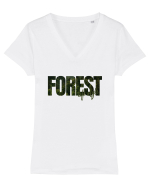 Forest  Tricou mânecă scurtă guler V Damă Evoker