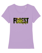 Forest  Tricou mânecă scurtă guler larg fitted Damă Expresser