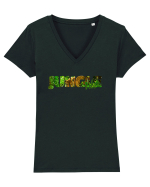 Jungle  Tricou mânecă scurtă guler V Damă Evoker