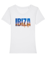Ibiza  Tricou mânecă scurtă guler larg fitted Damă Expresser
