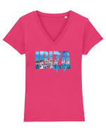 Ibiza  Tricou mânecă scurtă guler V Damă Evoker