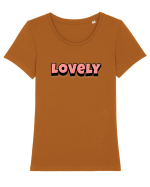 Lovely Tricou mânecă scurtă guler larg fitted Damă Expresser