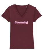 Charming  Tricou mânecă scurtă guler V Damă Evoker