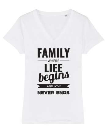 Tricou familist White