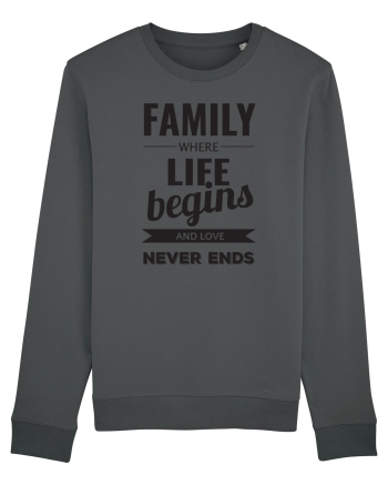 Tricou familist Anthracite