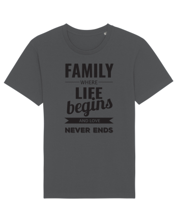 Tricou familist Anthracite