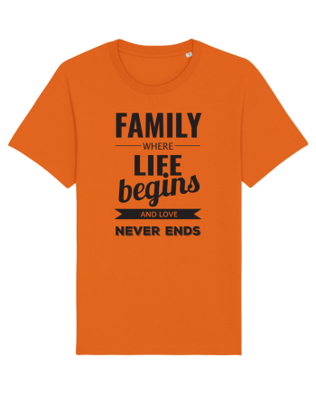 Tricou familist Bright Orange