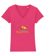 SELFISH Tricou mânecă scurtă guler V Damă Evoker