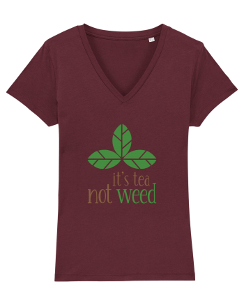 Tea, Not Weed Burgundy