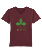 Tea, Not Weed Tricou mânecă scurtă guler V Bărbat Presenter