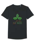 Tea, Not Weed Tricou mânecă scurtă guler larg Bărbat Skater