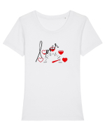 Lover Tricou mânecă scurtă guler larg fitted Damă Expresser
